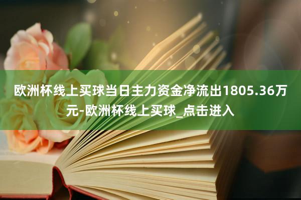 欧洲杯线上买球当日主力资金净流出1805.36万元-欧洲杯线上买球_点击进入