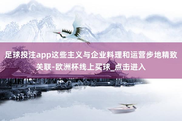 足球投注app这些主义与企业料理和运营步地精致关联-欧洲杯线上买球_点击进入