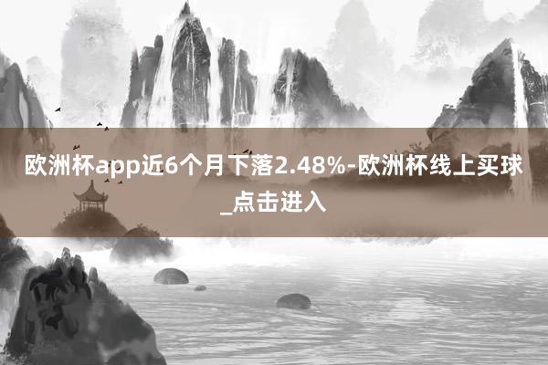 欧洲杯app近6个月下落2.48%-欧洲杯线上买球_点击进入